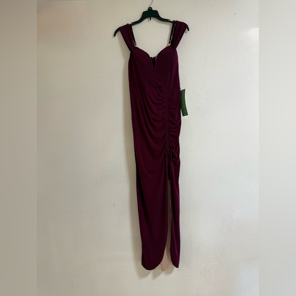 City Triangles Deep Burgundy Maxi Dress